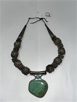 Ivory coast Silver & Turquoise necklace