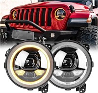 Riasdy 9" LED Headlights for Jeep Wrangler JL
