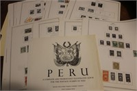 Peru Album Pages w/ Stamps