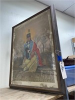 Framed/Matted Osage Chief by Paul Pahsetopah