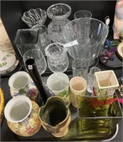 Pressed Glassware, Pottery, Vases.