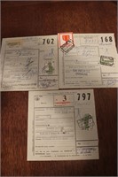 3- Tarief Receipts w/ Bruxelles Nord Stamps