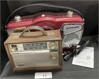 Vintage Arvin Portable Radio, Sylvania Portable