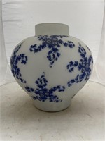 Glass Vase 11"Dia w/Matchbook Covers