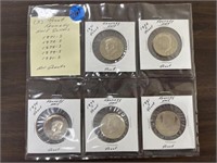 (5) Proof Kennedy Half Dollar All Proof Condition