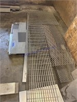 Pallet of assorted steel grate, expanded