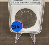 1972-D Eisenhower Dollar Graded MS66