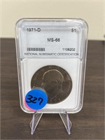 1971-D Eisenhower Dollar Graded MS66