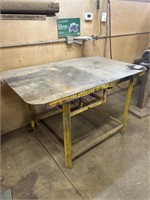 welding table 62" x 41" x 36" tall