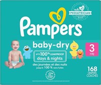 168-COUNT PAMPERS BABY DRY DIAPERS