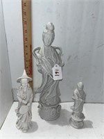 3 blance de chine style figures