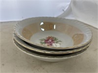 3-Painted China Bowls