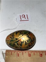 Wood egg handpainted laquered