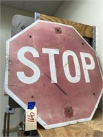 Single Sided Stop Sign 30"-weathered