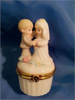 Precious Moments collectible Trinket box " Wedding