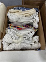 Box of Embroidery & Crochet & Fabric