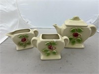 3 pcs-Ceramic Teapot Sugar & Creamer