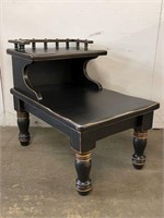 Vintage Distressed Painted Step Side Table
