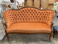 Vintage Victorian Style Tufted Back Sofa