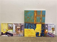 Selection of Oil on Canvas Paintings- Signed
