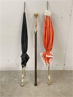 Parasols & Cane with Ornate Handles