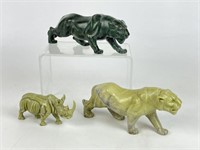 Carved Stone Animal Figures
