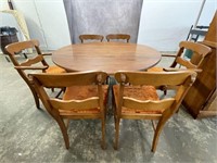 Vintage Drop Leaf Dining Table with Chairs
