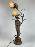 Vintage Figural Metal Lamp