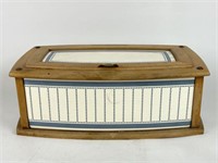 Vintage Wood & Porcelain Bread Box