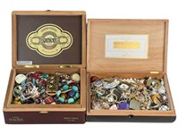 Two Boxes filled with Unsearhced Costume Jewelry