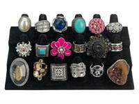 Collection of Lady's Costume Jewelry Rings