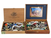 Two Boxes Full of Costume Jewelry