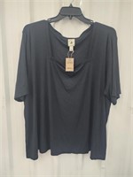 Size 5X, Tencel Women's Shirts color Black