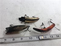3 wood lures
