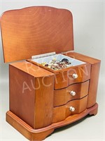 multi drawer jewelry box & contents