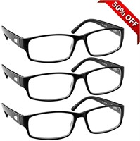 C5982  TruVision Reading Glasses 5.00 3 Pack Bl
