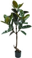 R360 Artificial Rubber Tree 4FT Tall Fake Plant