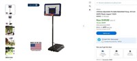 WF1462  44in Adjustable Portable Basketball Hoop