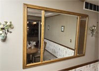 Oak Dining Room Beveled Mirror