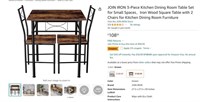 W8064  3-Piece Kitchen Dining Room Table Set