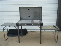 Portable Outdoor Kitchen Table w/  Sink