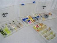 6 Tackle boxes w/ Lots of Baits, Lures, etc