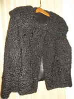 Antique Hunch Furs Curly Lambs Wool Coat