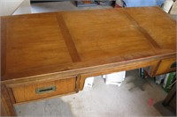 Vtg Wooden Desk w/ 2 Drawers