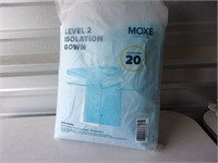 20 pack of moxie isolation gowns