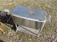 stainless cooler on wheels