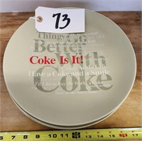 (4) CocaCola Dinner Plates