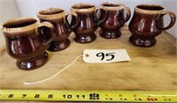 (5) McCoy Drippy Coffee Mugs