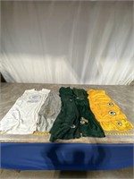Packer green shorts, yellow shorts, bike shorts