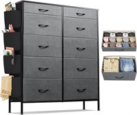 WLIVE 10-Drawer Dresser  Dark Grey